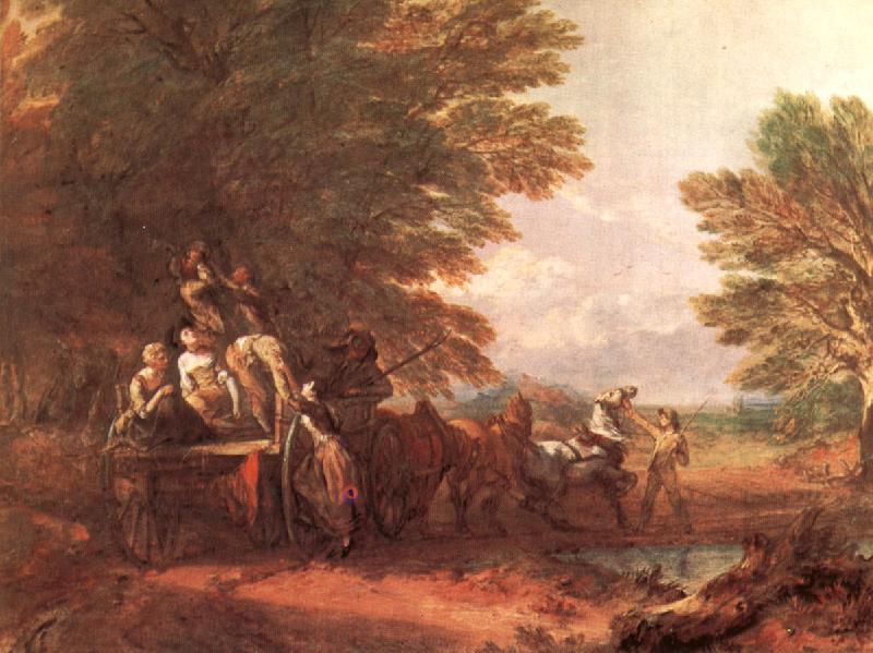 Thomas Gainsborough The Harvest Wagon oil painting image